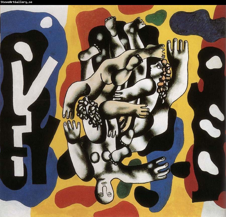 Fernard Leger The Diver in the yellow deep bottom